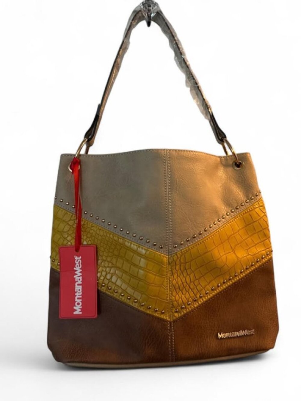 Montana West Patchwork Shoulder Bag – Western Studded, NWT